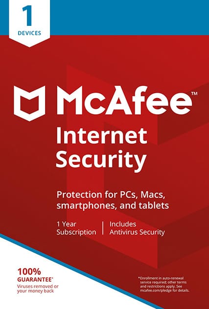 mcafee interne 1 user 1 year main image