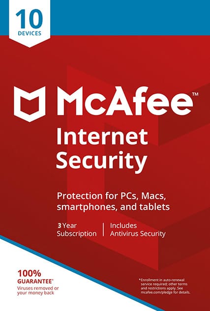 mcafee interne 10 user 3 year main image