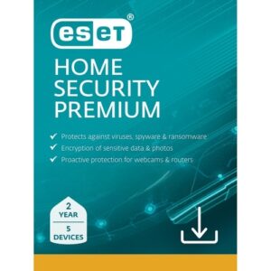 ESET Home Security Premium – 5 Devices 2 Year Windows/Mac/Android/iOS (Email Delivery) - Image 1