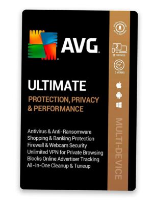 AVG Ultimate Multi-Device 2 Devices 2 Year Windows/Mac/Android/iOS (Email Delivery) (Global Code) - Image 1
