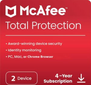 McAfee Total Protection 2 Device 4 Years Windows/Mac (Email Delivery) (Global Code) - Image 1