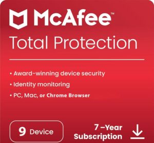 McAfee Total Protection 9 Device 7 Years Windows/Mac (Email Delivery) (Global Code) - Image 1