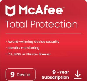 McAfee Total Protection 9 Device 9 Years Windows/Mac (Email Delivery) (Global Code) - Image 1