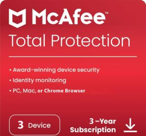McAfee Total Protection 3 Device 3 Years Windows/Mac (Email Delivery) (Global Code) - Image 1
