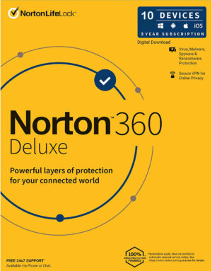 Norton 360 Deluxe 10 Devices 3 Years Windows/Mac/Android/iOS (Email Delivery) (Global Code) - Image 1