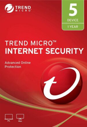 Trend Micro Internet Security 5 Devices 1 Year Windows/Mac/Android/iOS (Email Delivery) (Global Code) - Image 1